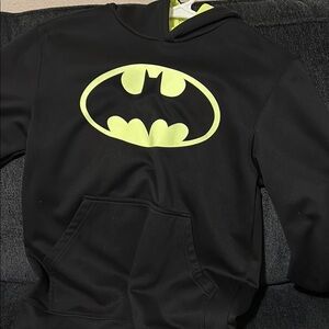 Black Hoodie with Yellow Batman Logo